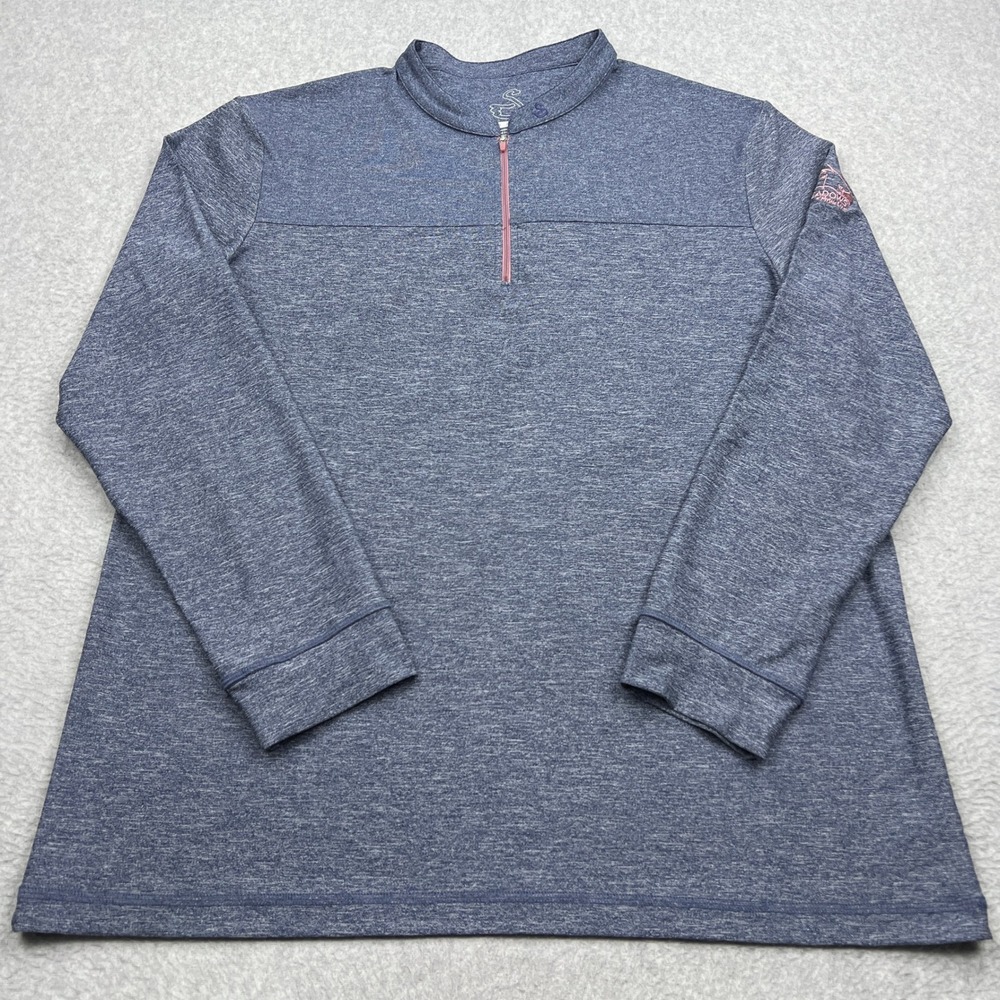 Swannies Pullover Men's XL Blue 1/4 Zip Performance Stretch Golf Long‎ Sleeve